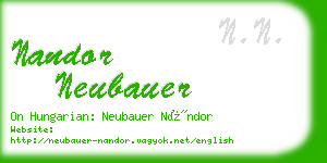 nandor neubauer business card